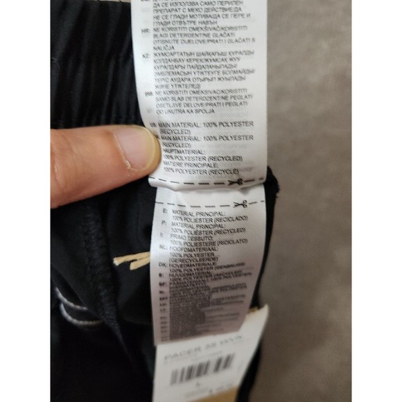 Adidas Pacer 3 Stripes Woven Shorts Women L Black White Lightweight Athletic NEW - Picture 7 of 9